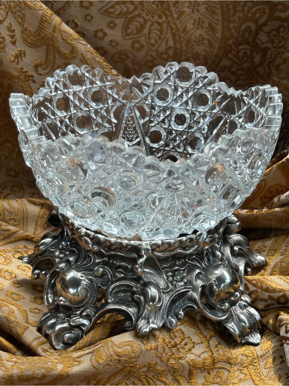 Vintage Pitman-Dreitzer Ornate Silver-Tone Punch Bowl Base - Elegant Home Art